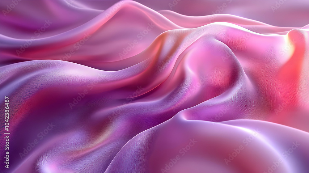 Obraz premium Soft, flowing fabric in shades of pink and purple, creating texture.
