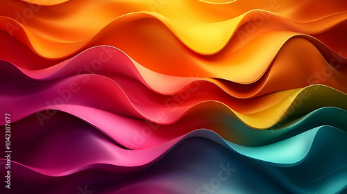 Vibrant waves of color flow...