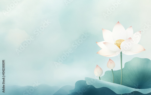 Retro style floral texture art background