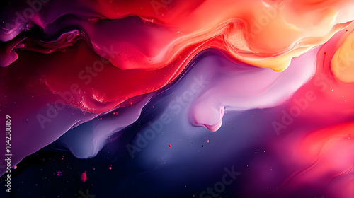 Abstract colorful fluid art...