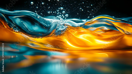 Abstract depiction of flowi...