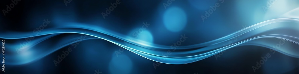 Abstract blue waves with bokeh effect create a calming and elegant background for design projects, presentations, or digital art. Abstract blue waves with bokeh effect create a calming and elegant background for design projects, presentations, or digital art.