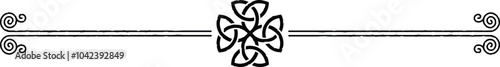 Double Lines and Celtic Knot Ornament Header