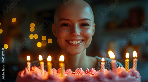 A smiling person with a bal...