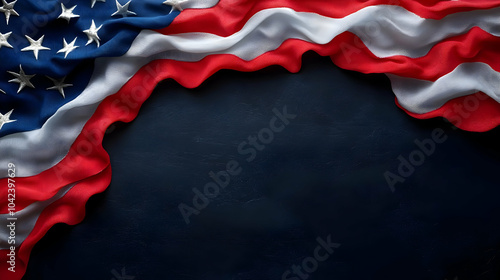 American flag draped elegan...