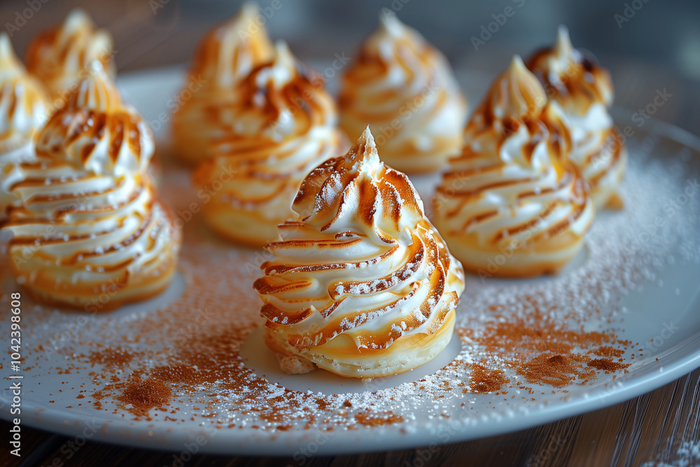 Delicious Eclairs with Caramel Glaze Delicious Eclairs with Caramel Glaze
