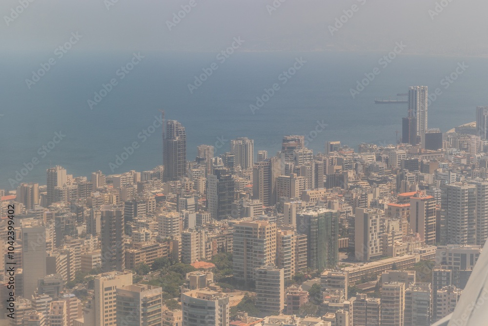 Fototapeta premium Aerial view of Beirut, capital of Lebanon