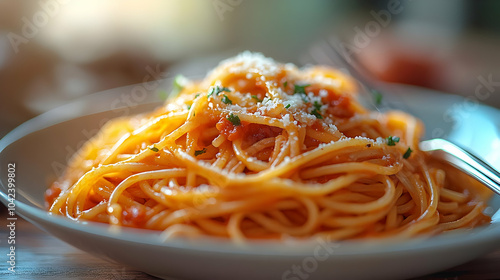 A delicious plate of spaghe...