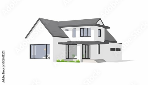 Wallpaper Mural Modern House Isolated Torontodigital.ca