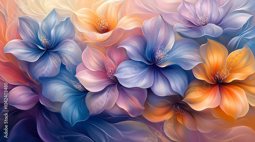 A vibrant floral compositio...