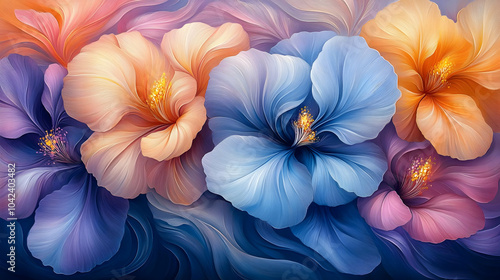 Vibrant floral artwork feat...