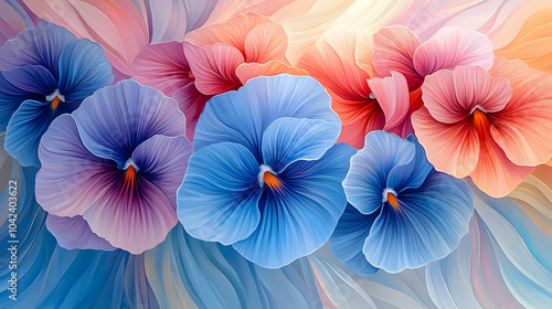 Vibrant floral design featu...