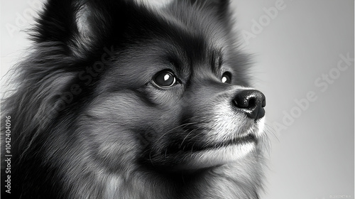 A close-up portrait of a do...