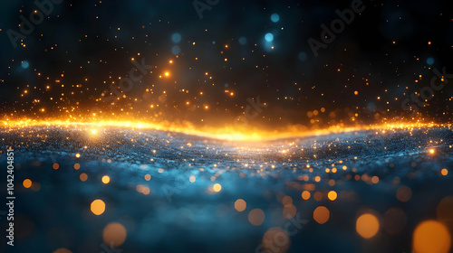 A shimmering abstract lands...