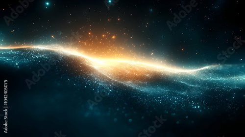 Abstract cosmic landscape w...