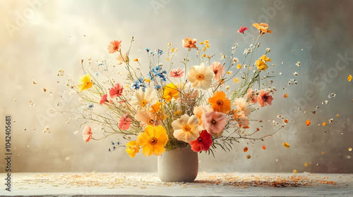 A vibrant bouquet of assort...