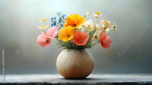 A vibrant bouquet of colorf...