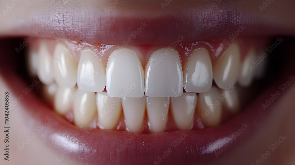 Fototapeta premium Video walkthrough of the teeth whitening process at home, showing the application and a final before-and-after view of the results, Bright Colors, Sharp Focus