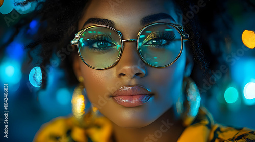 A close-up portrait of a yo...