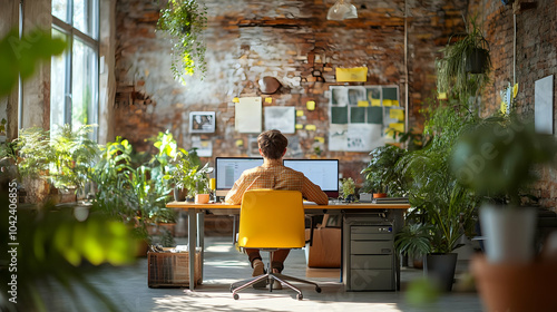 Person working in a plant-f...