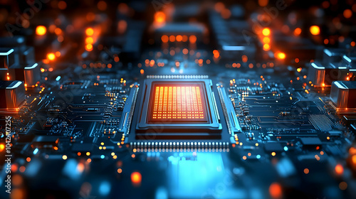 Close-up of a circuit board...
