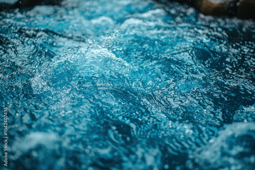 Close-up of Rippling Water with Air Bubbles Close-up of Rippling Water with Air Bubbles