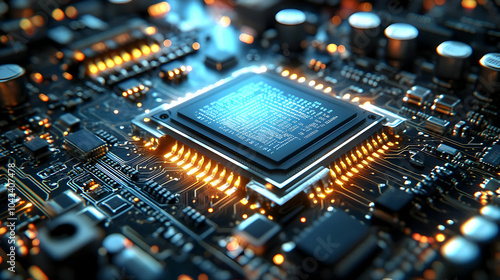 Close-up of a circuit board...