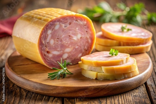 Delicious homemade ham and cheese rondelli photo