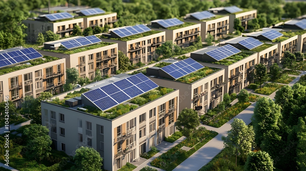 Fototapeta premium Sustainable Green Building Community