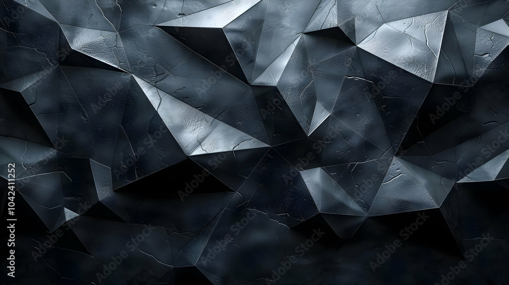Abstract Dark Blue Polygonal 3D Background Abstract Dark Blue Polygonal 3D Background
