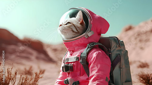 A cat in a spacesuit explor...