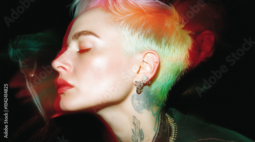 Exciting underground rave vibes with vibrant colors and expressive energy captured in an electrifying moment filled with girls in motion