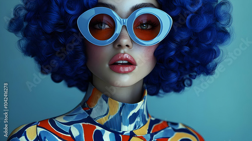 A vibrant portrait of a mod...