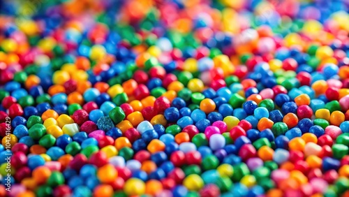 Depth of Field background from colored plastic granules macro shot abstract background from plastic dye