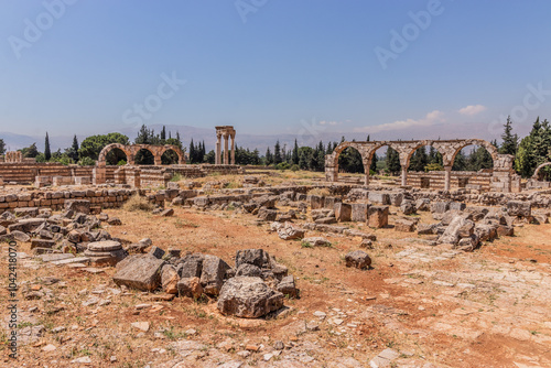 Canvas-taulu Ruins of Umayyad city Anjar in Lebanon