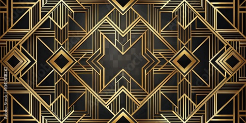 Depth of Field great gatsby black and gold art wallpaper