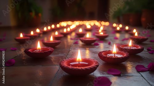 Candles Burning Bright, Creating a Pathway of Light photo