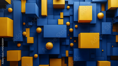 Abstract composition of blu...