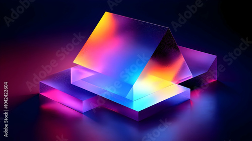 Abstract geometric shapes w...