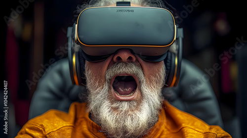 Elderly man experiencing vi...