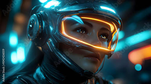 Futuristic female character...