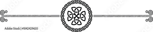 Double Line and Knot Ring Header Graphic - Celtic Triquetra Knot