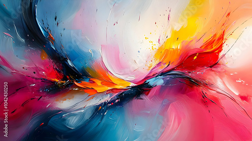 Abstract colorful painting ...