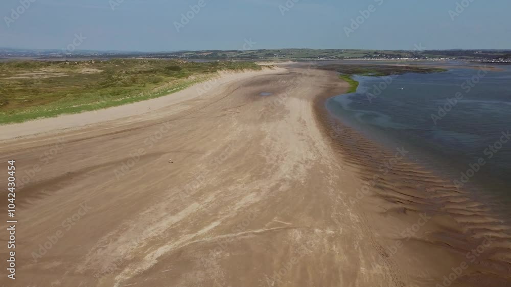 An aerial view of the wide, shallow and sand-lined joint estuary of the Taw and Torridge Rivers, near Bideford, north Devon, England, United Kingdom, Europe An aerial view of the wide, shallow and sand-lined joint estuary of the Taw and Torridge Rivers, near Bideford, north Devon, England, United Kingdom, Europe