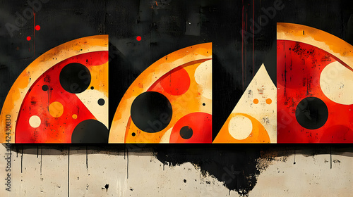 Abstract artwork depicting ...