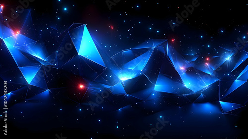Abstract blue geometric sha...