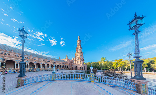 Plaza de España is an architectural complex located in María Luisa Park in the city of Seville (Andalusia, Spain).