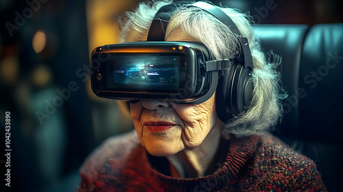 Elderly woman experiencing ...