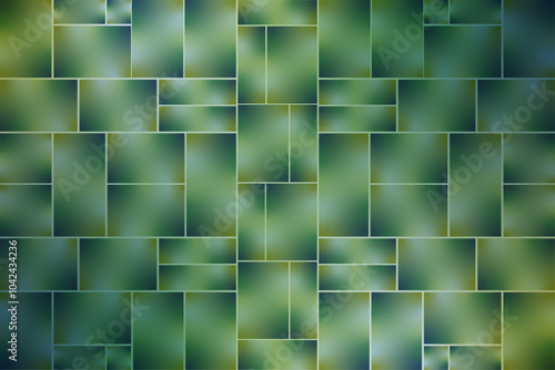 Green emerald bamboo Modern Geometric Green Glass Mosaic Pattern Background Design
