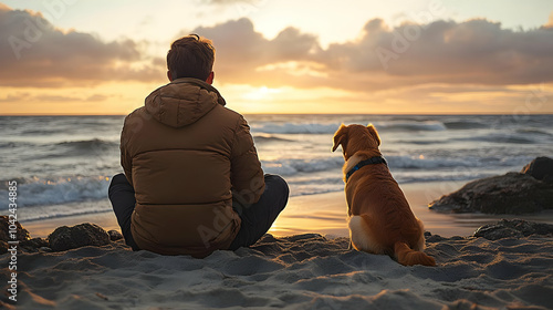 A person and a dog enjoy a ...